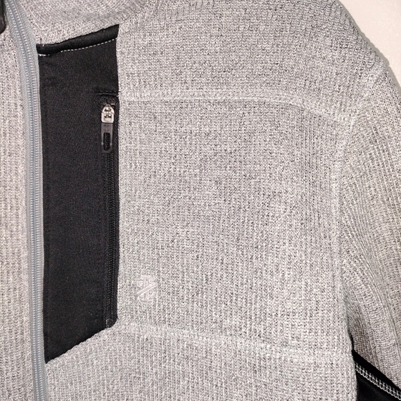 IZOD Advantage Performance Natural Stretch Knit Mock Neck Zip Up Sz. M - Picture 3 of 9